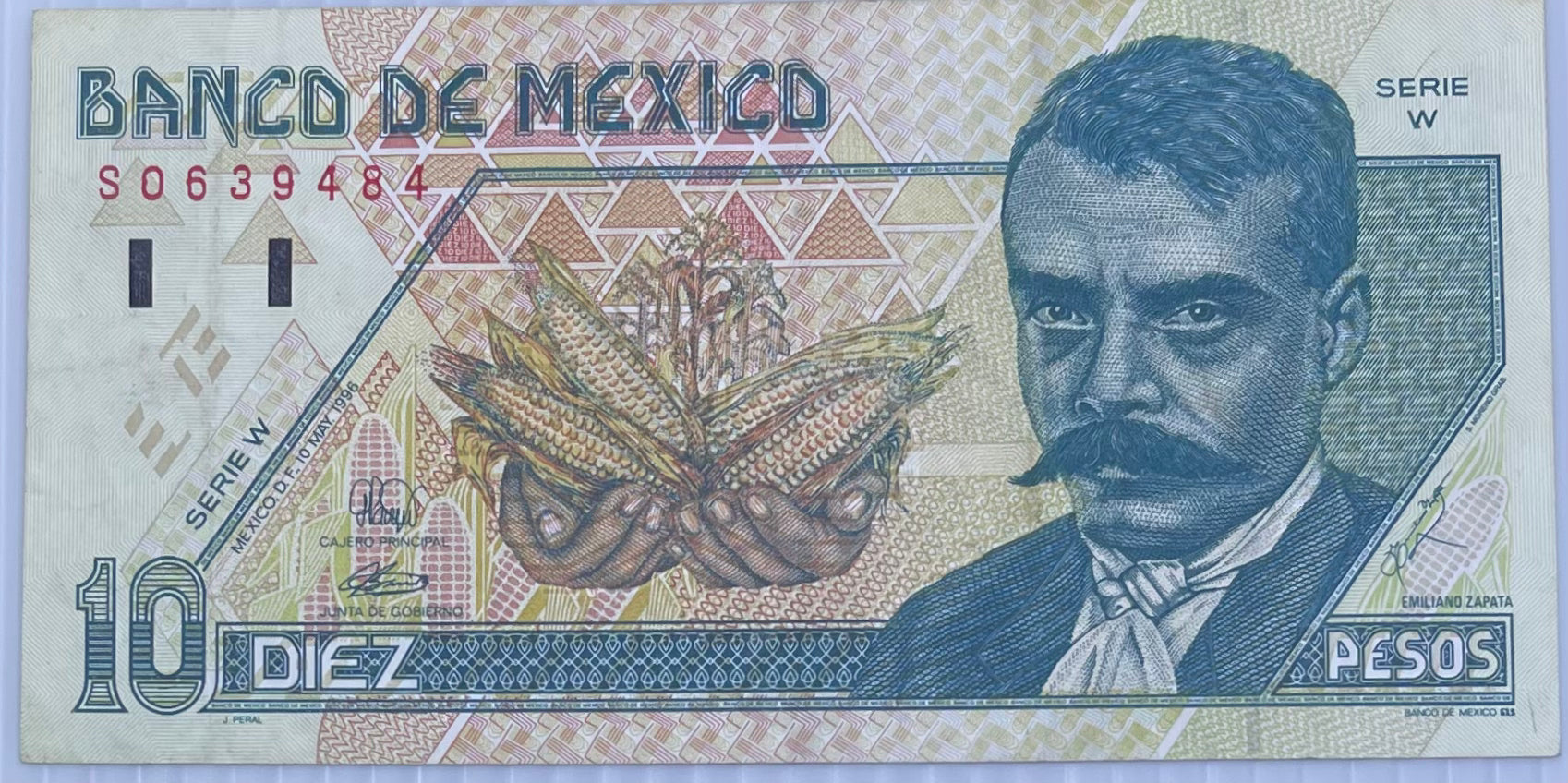 Mexico 10 Pesos 1996 P-105 Used World Banknote - Cool Coins & Notes