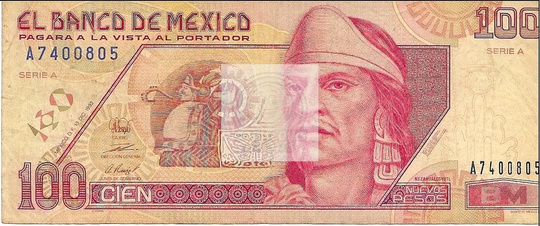 Mexico 100 Nuevos Pesos 1992 - P102, Used Banknote - Cool Coins & Notes