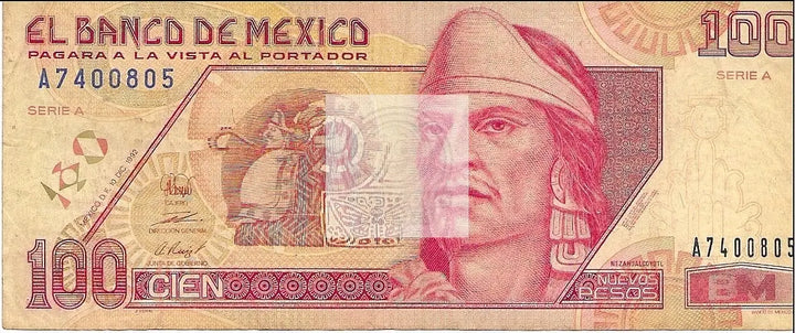 Mexico 100 Nuevos Pesos 1992 - P102, Used Banknote - Cool Coins & Notes