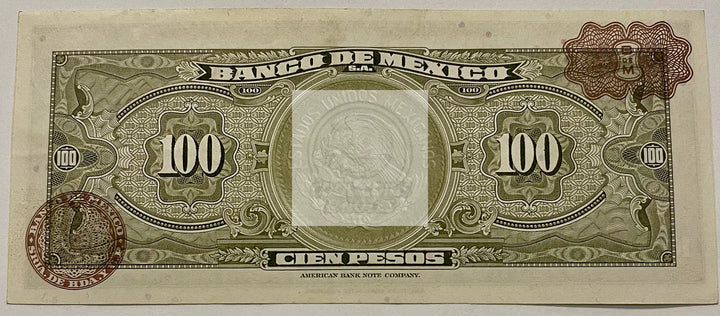 Mexico 100 Pesos, 1965 P-61c Serie BCB AU, World Banknote - Cool Coins & Notes
