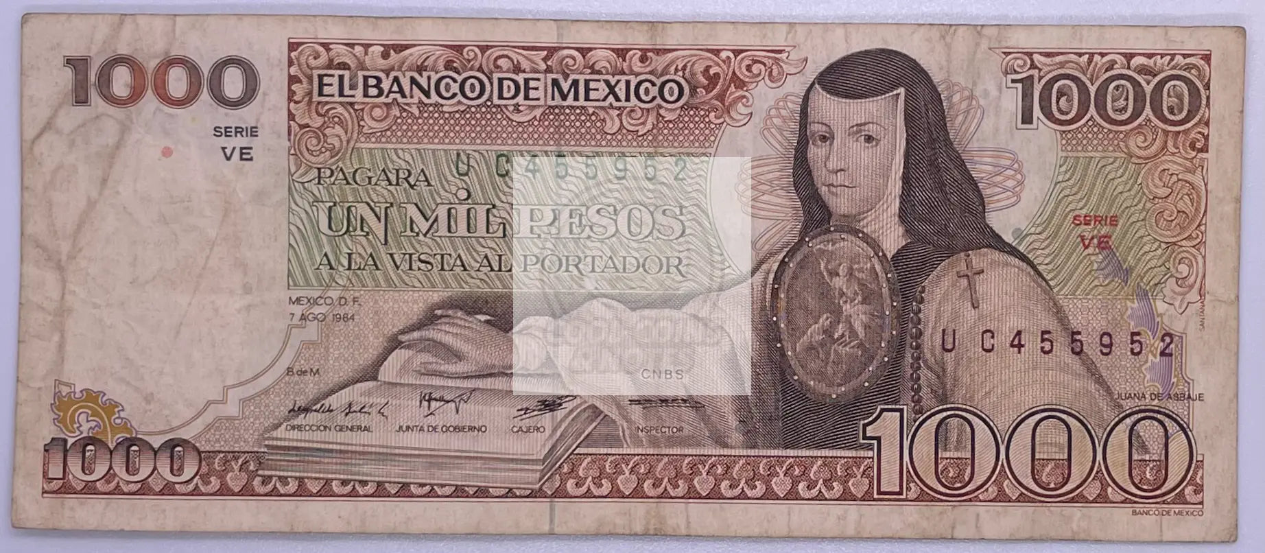 Mexico 1000 Pesos 1984, P-80b - Cool Coins & Notes