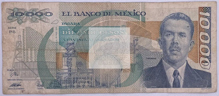 Mexico 10000 10,000 Pesos, 1983 P-78 Banknote - Cool Coins & Notes