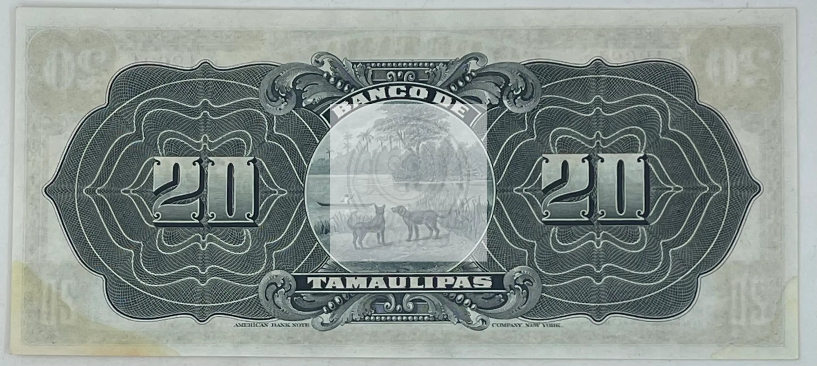 Mexico 1902 20 Pesos S-431r UNC, Train 10K Made World Banknote - Cool Coins & Notes