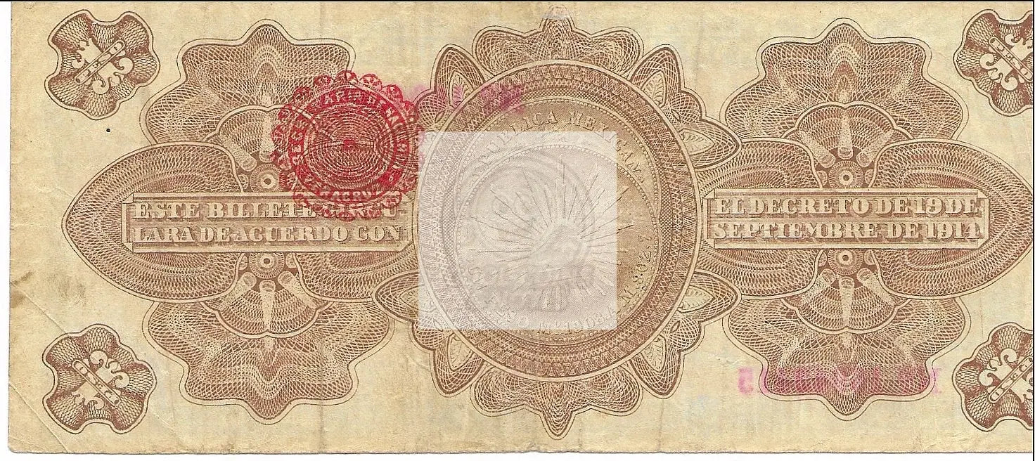 Mexico 1914 1 Peso Gobierno Provisional Banknote - Cool Coins & Notes