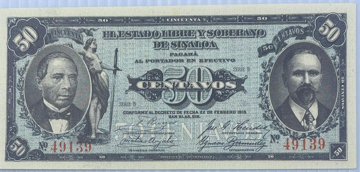 Mexico 1915 50 Centavos P-S1042 UNC - Cool Coins & Notes