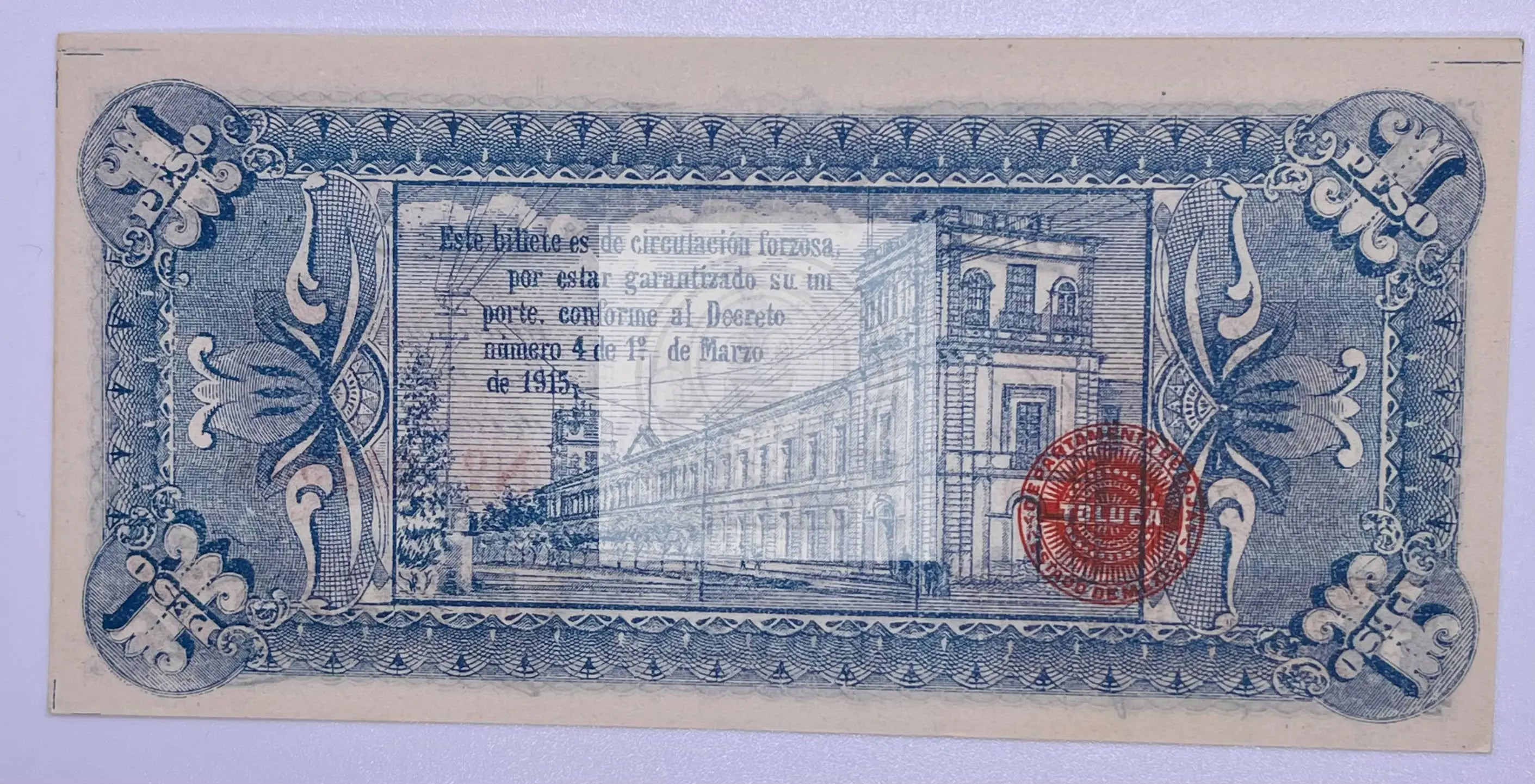 Mexico 1915 Libre and Soberano 1 Peso P-S881 UNC World Banknote  Banknot - Cool Coins & Notes