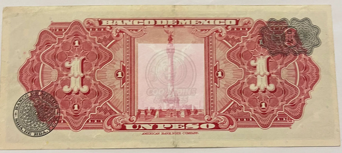 Mexico 1954 1 Peso P-59k.1 World Banknote From Lot - Cool Coins & Notes
