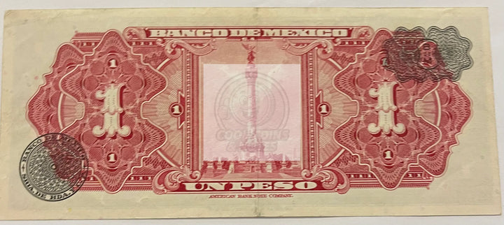 Mexico 1954 1 Peso P-59k.1 World Banknote From Lot - Cool Coins & Notes