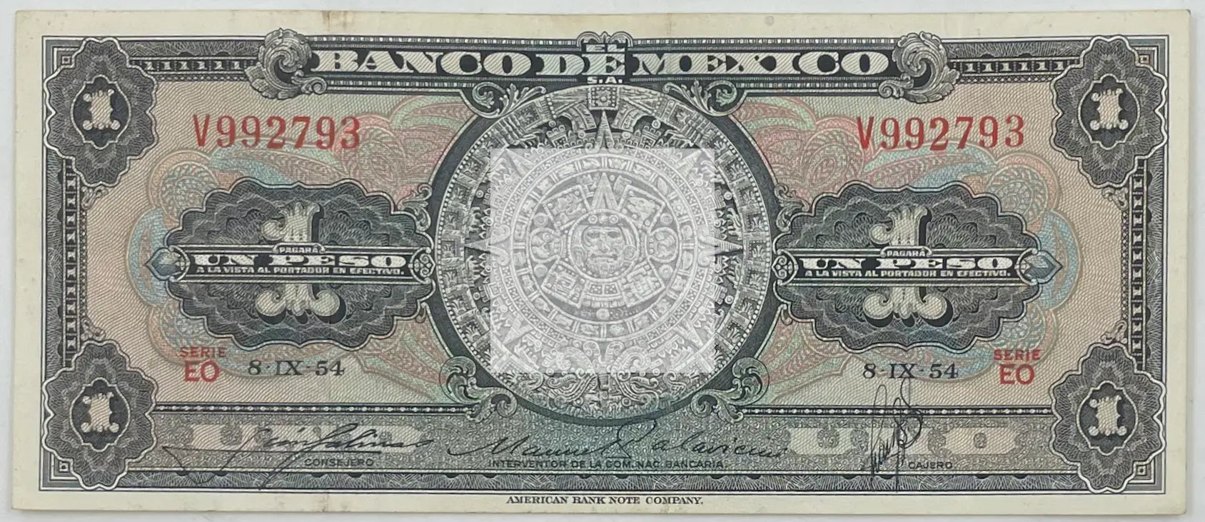 Mexico 1954 1 Peso P-59k.1, Used,  World Banknote From Lot - Cool Coins & Notes