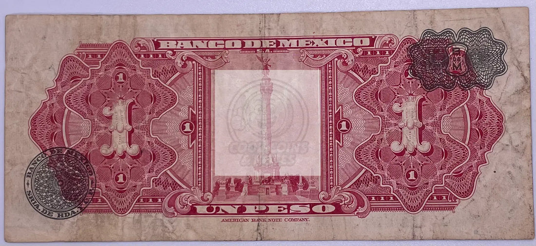 Mexico 1957 1 Peso P-59, Used,  World Banknote From Lot - Cool Coins & Notes