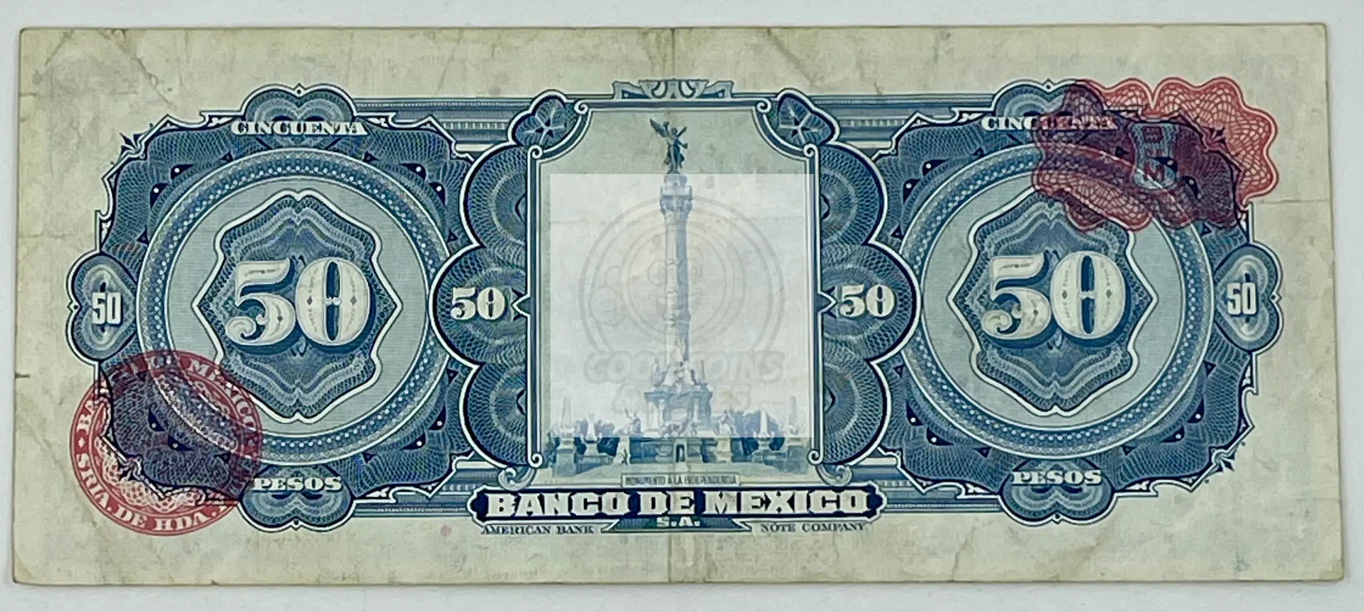 Mexico 1961 50 Pesos P49m.6, Used Banknote - Cool Coins & Notes