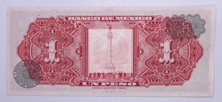 Mexico 1969 1 Peso 27 August P-59 , Used - Cool Coins & Notes