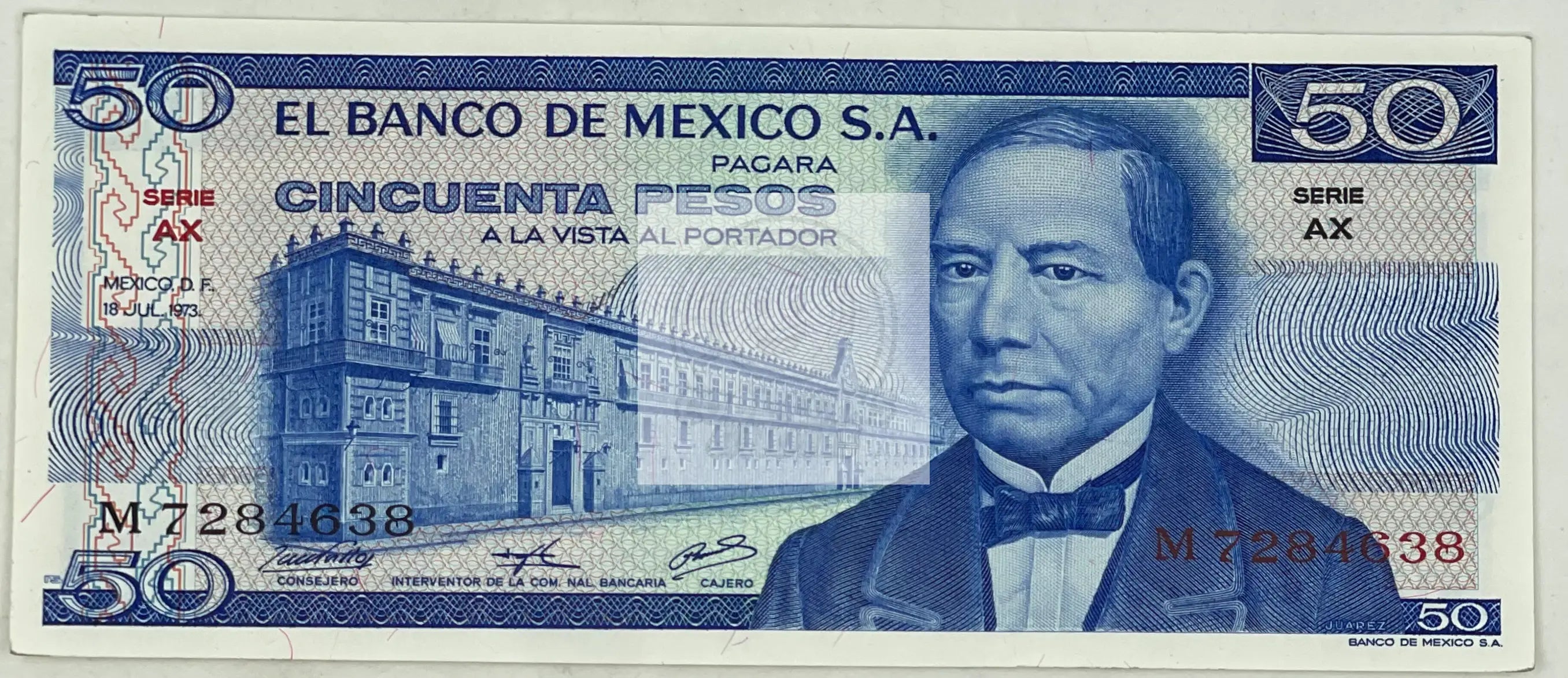 Mexico 1973 50 Pesos P-65a.BA UNC World Banknote - Cool Coins & Notes