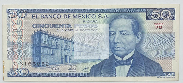 Mexico 1981 50 Pesos P73a.jk AU - Cool Coins & Notes
