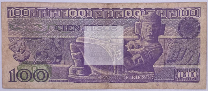 Mexico 1982 100 Pesos P-74c, Used Banknote - Cool Coins & Notes