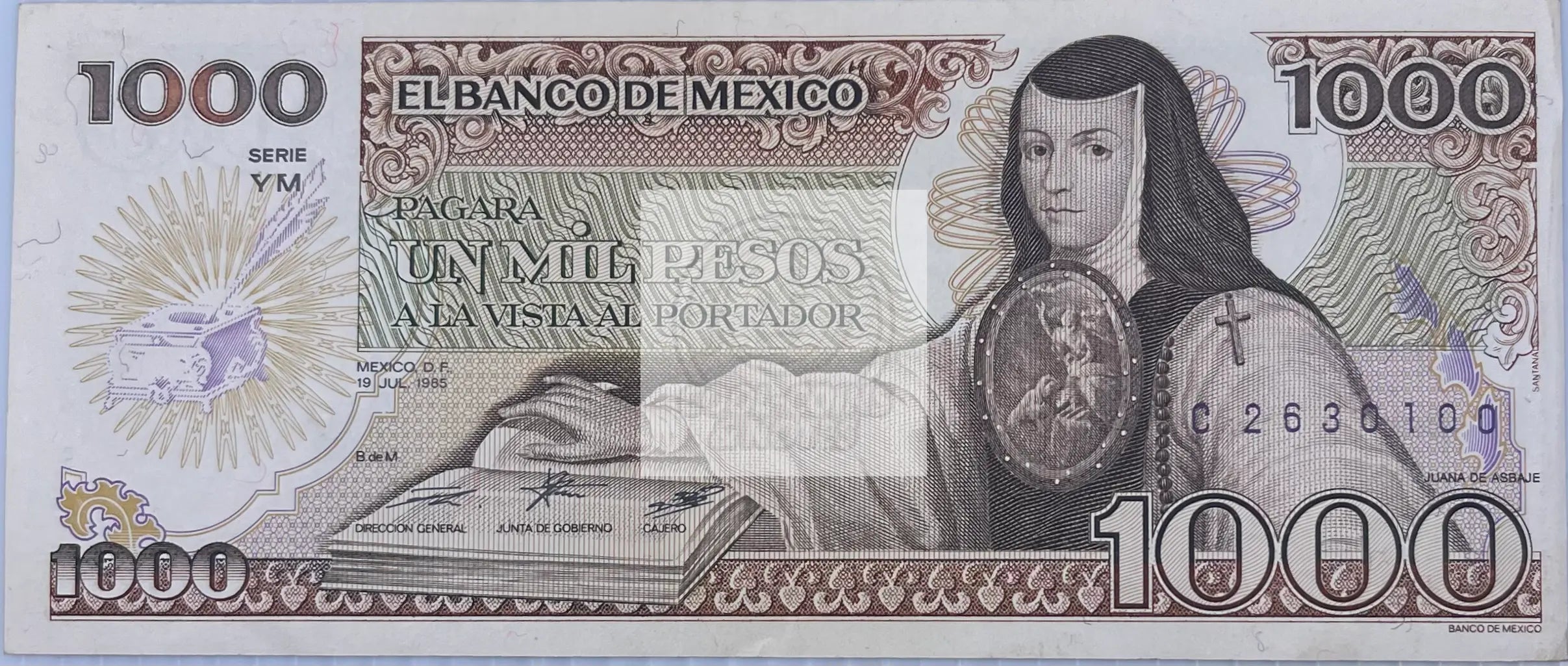 Mexico 1984 1000 Pesos P81a UNC World Banknote Currency - Cool Coins & Notes
