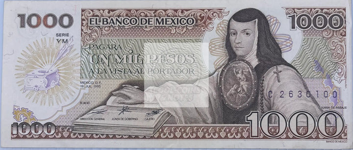 Mexico 1984 1000 Pesos P81a UNC World Banknote Currency - Cool Coins & Notes
