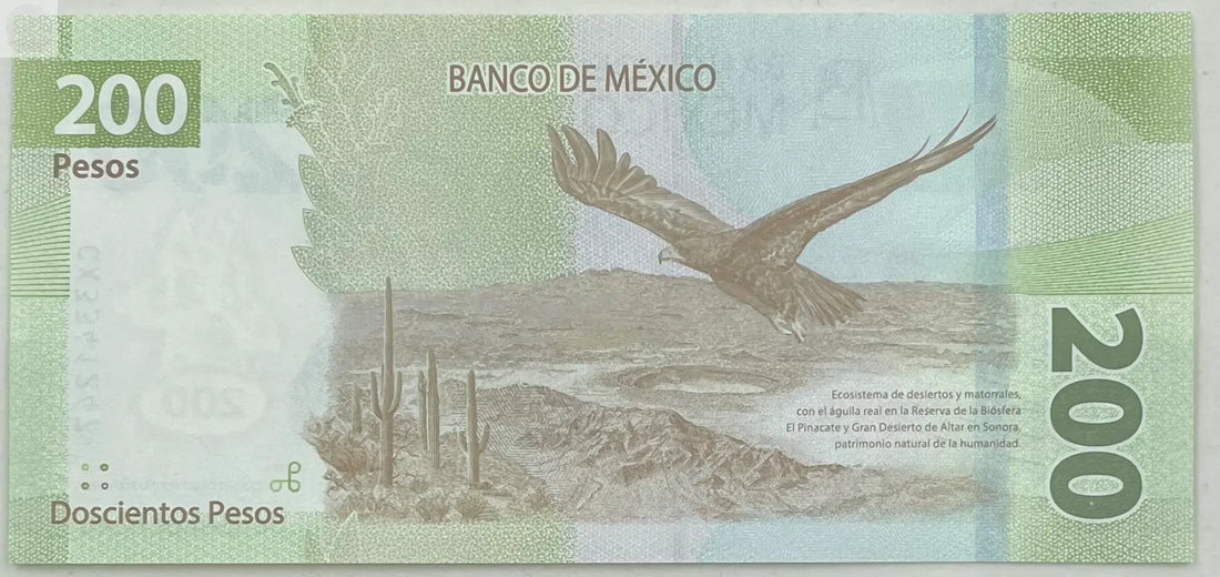 Mexico 200 Pesos, 2021, P-135d.5, UNC - Cool Coins & Notes