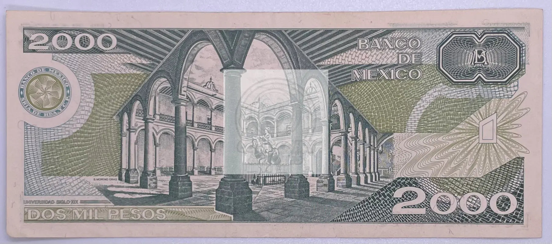 Mexico 2000 (2,000) Pesos, 1985-1989 P-86 VF - Cool Coins & Notes