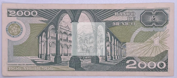 Mexico 2000 (2,000) Pesos, 1985-1989 P-86 VF - Cool Coins & Notes