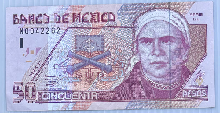 Mexico 50 Pesos 2003 P-107 Banknote Used - Cool Coins & Notes