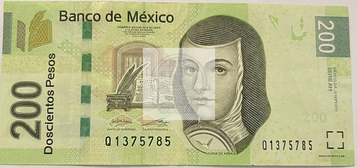Mexico 2011 200 PesosP-125i.2, Used Banknote - Cool Coins & Notes