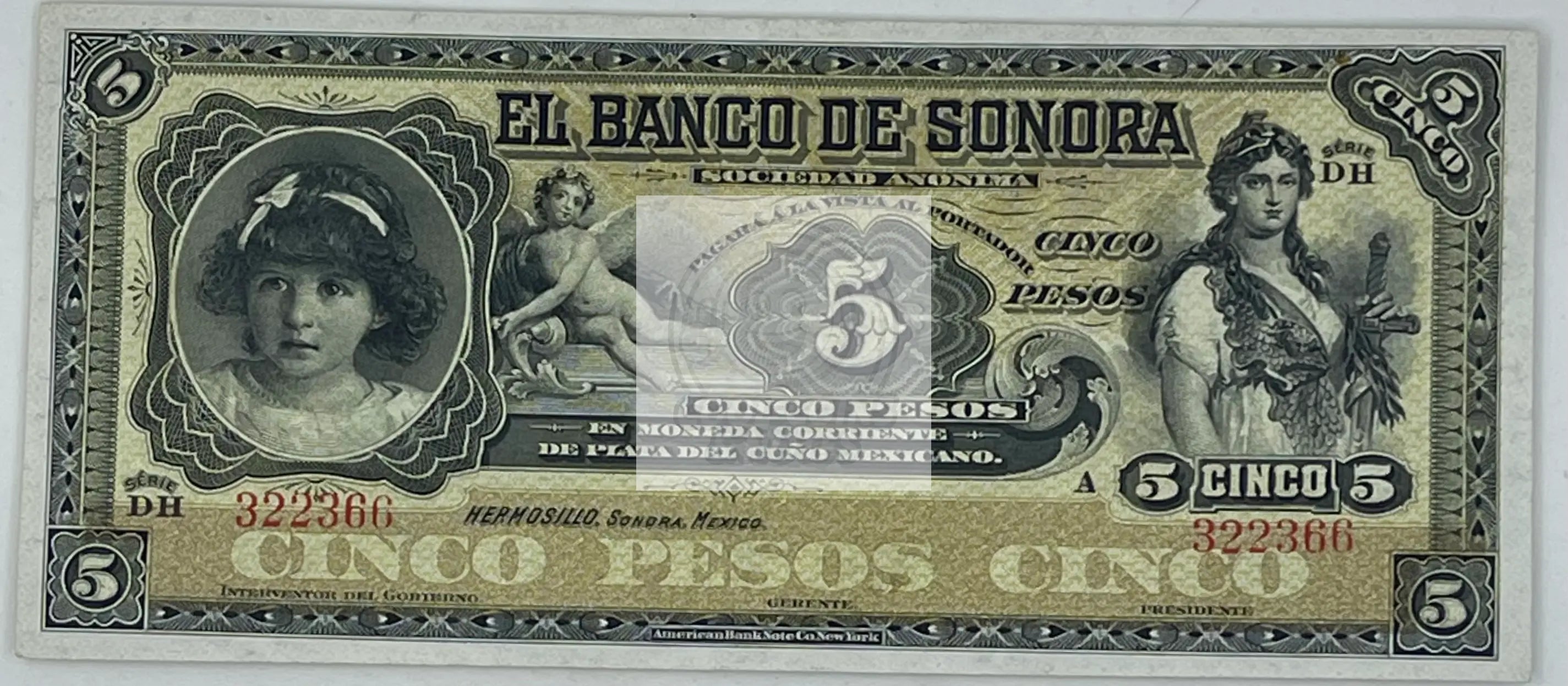 Mexico 5 Pesos Sonara S-4195 UNC, World Banknote - Cool Coins & Notes
