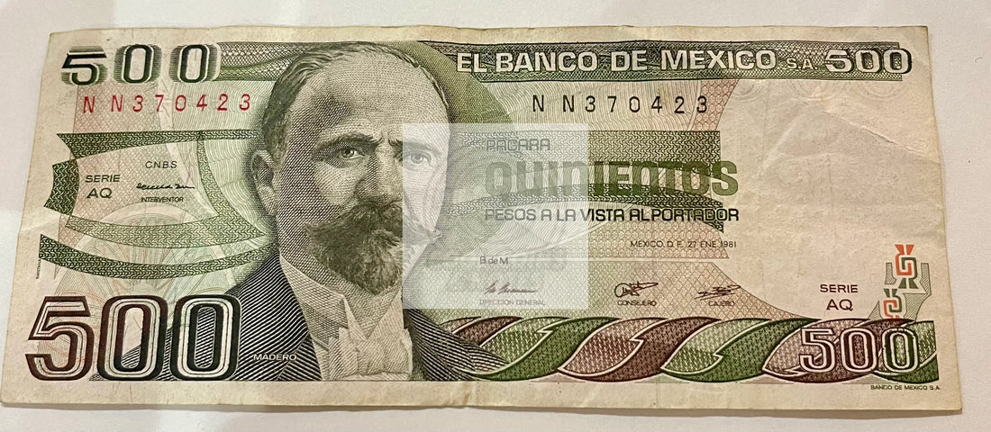 Mexico 500 Pesos, 1981, P-75a.5, Used Banknote - Cool Coins & Notes