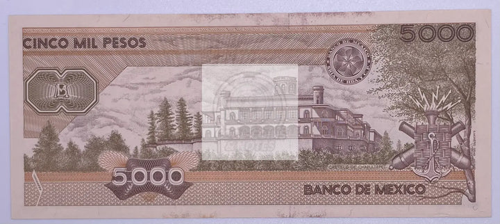 Mexico 5000 Pesos, 1987, P-88b, UNC, Series KL - Cool Coins & Notes