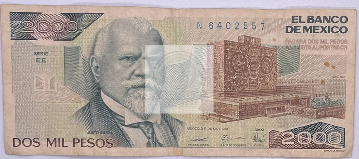 Mexico, 2,000 (2000) Pesos, 1987, P-86b - Cool Coins & Notes