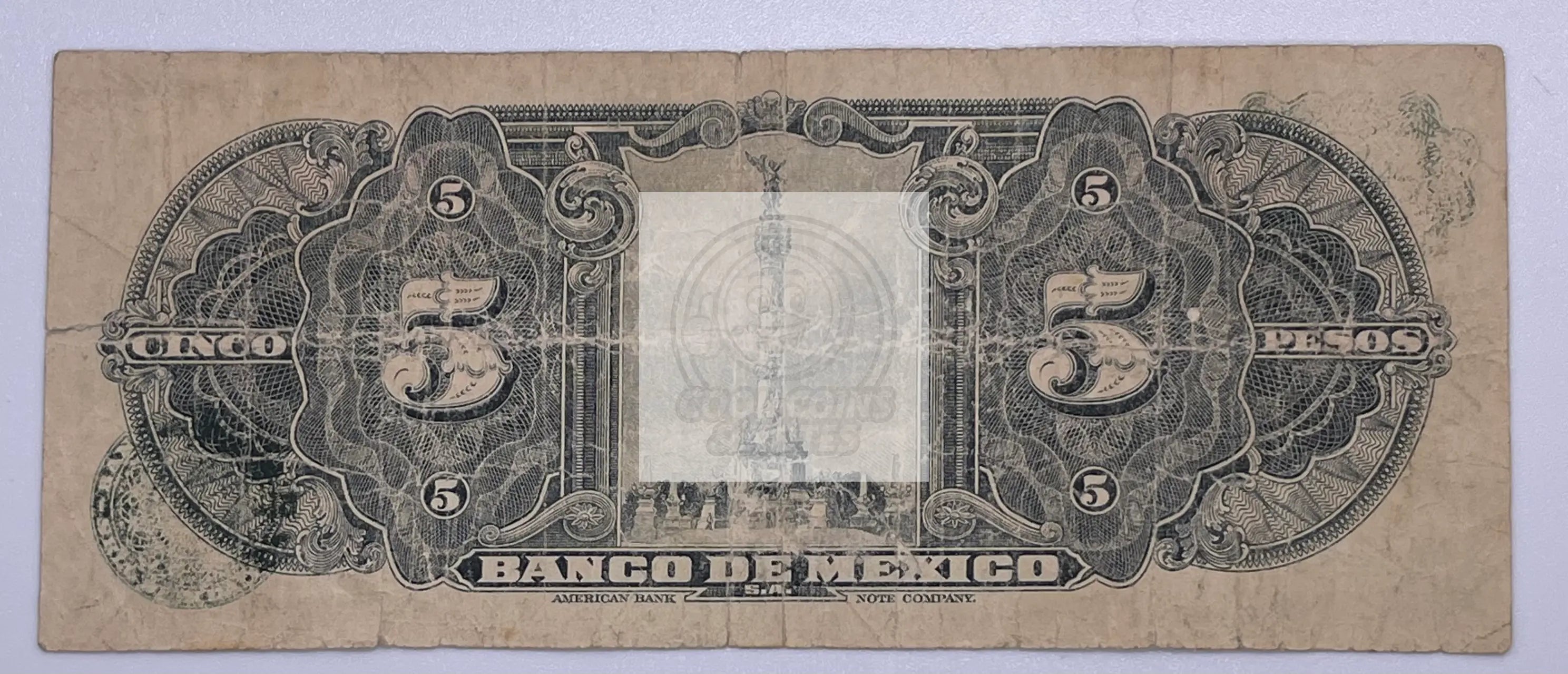 Mexico: $5 Pesos 1946 Banco de Mexico Circulated - Cool Coins & Notes