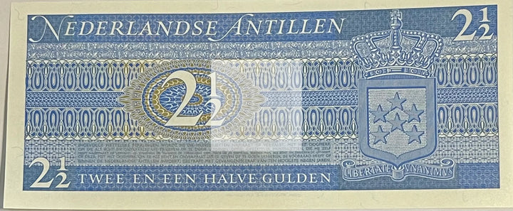 Netherlands Antilles 1970 2 1/2 Gulden P21 UNC Plane World Banknote Currency - Cool Coins & Notes