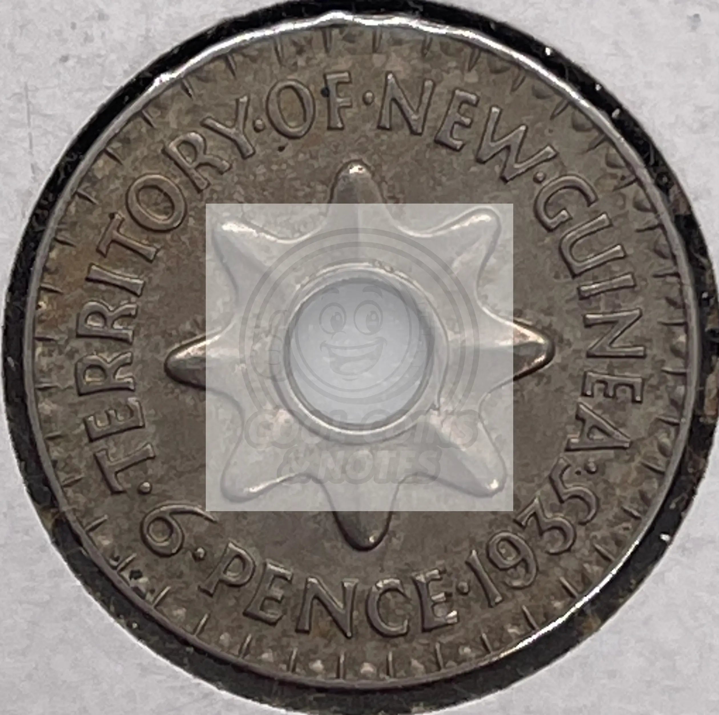 New Guinea 1935 6 Pence Coin - Cool Coins & Notes