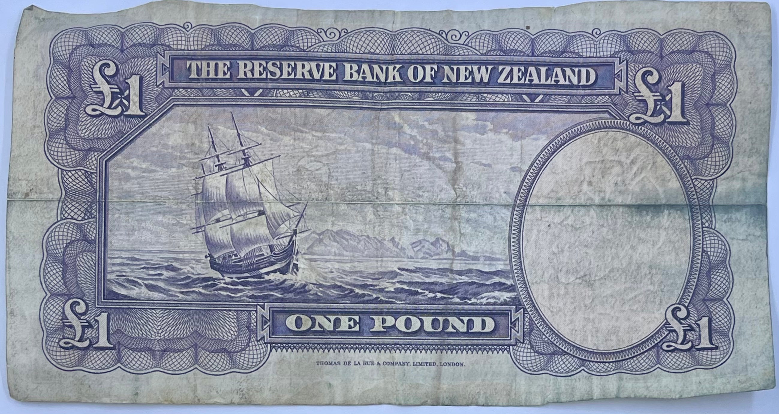 New Zealand 1956 1 Pound P-159 Used Banknote Cool Coins & Notes 