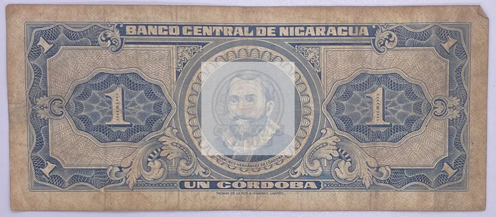 Nicaragua 1 Cordoba 1968 P-115 Banknote, Used - Cool Coins & Notes