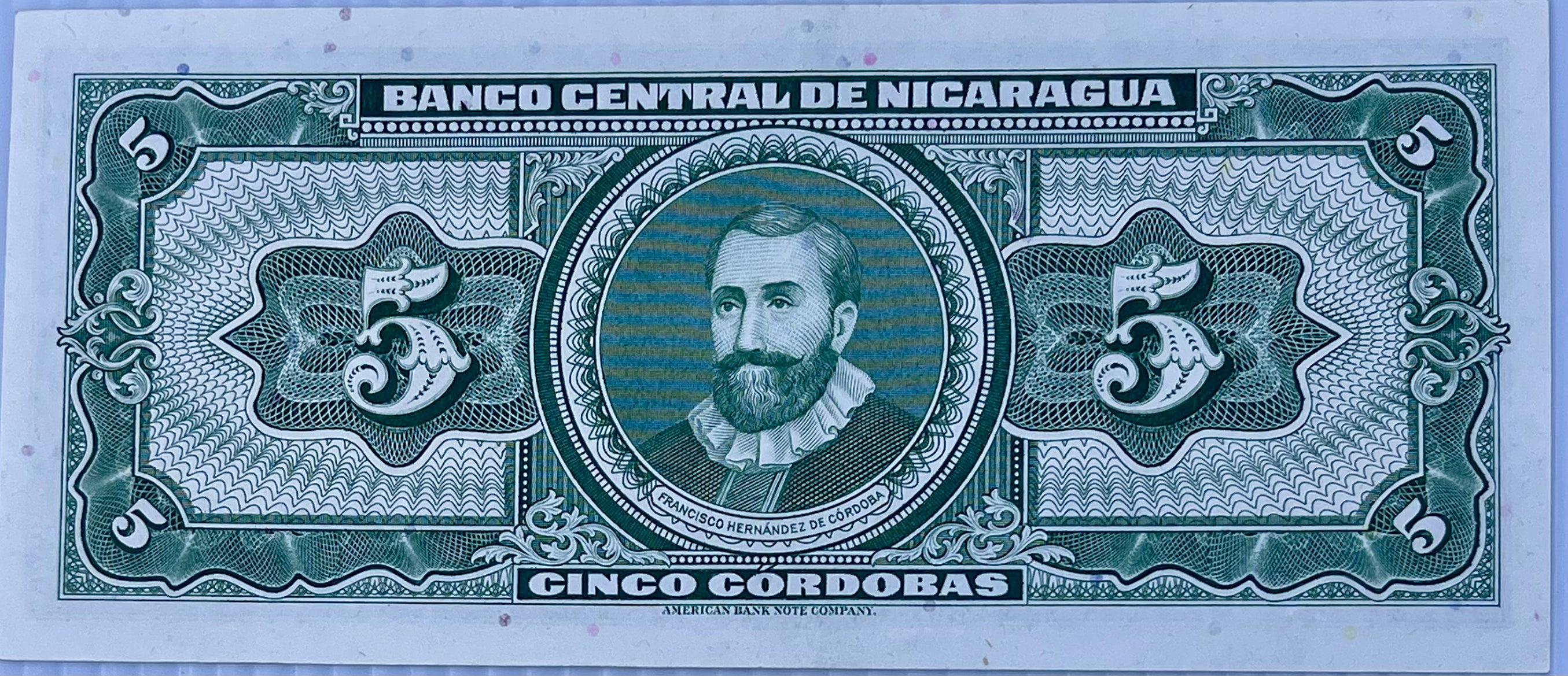 Nicaragua 1962 5 Cordobas P-116 UNC World Banknote Currency Cool Coins & Notes