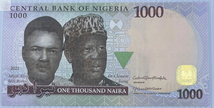 Nigeria 2021 1000 Naira P-36 UNC Banknote Cool Coins & Notes