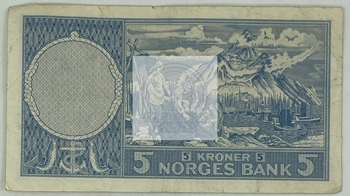 Norway 1957 5 Kroner P-30c, Used World Banknote - Cool Coins & Notes