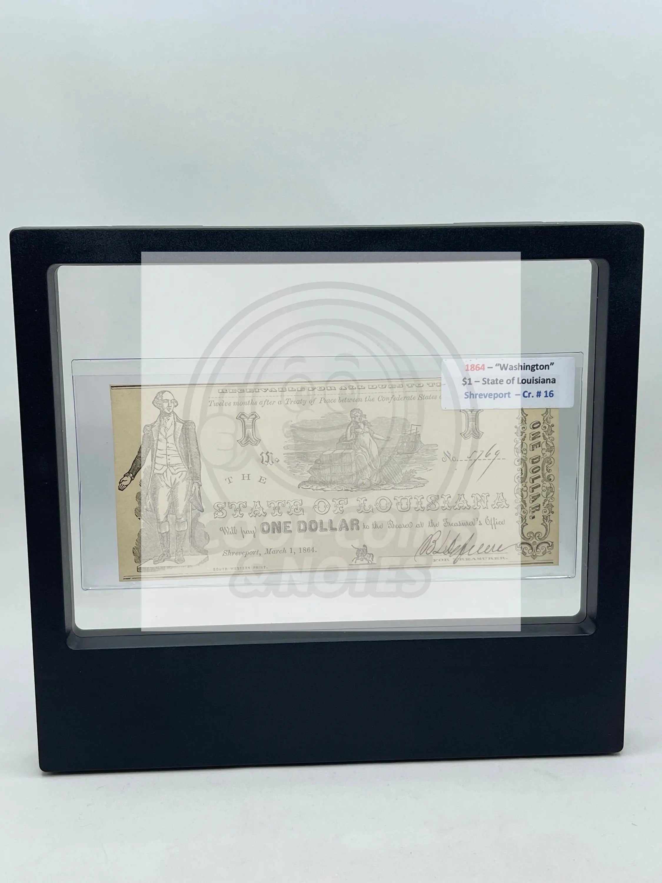 Note Display 7-3/4” x 7” x 3/4” - Cool Coins & Notes