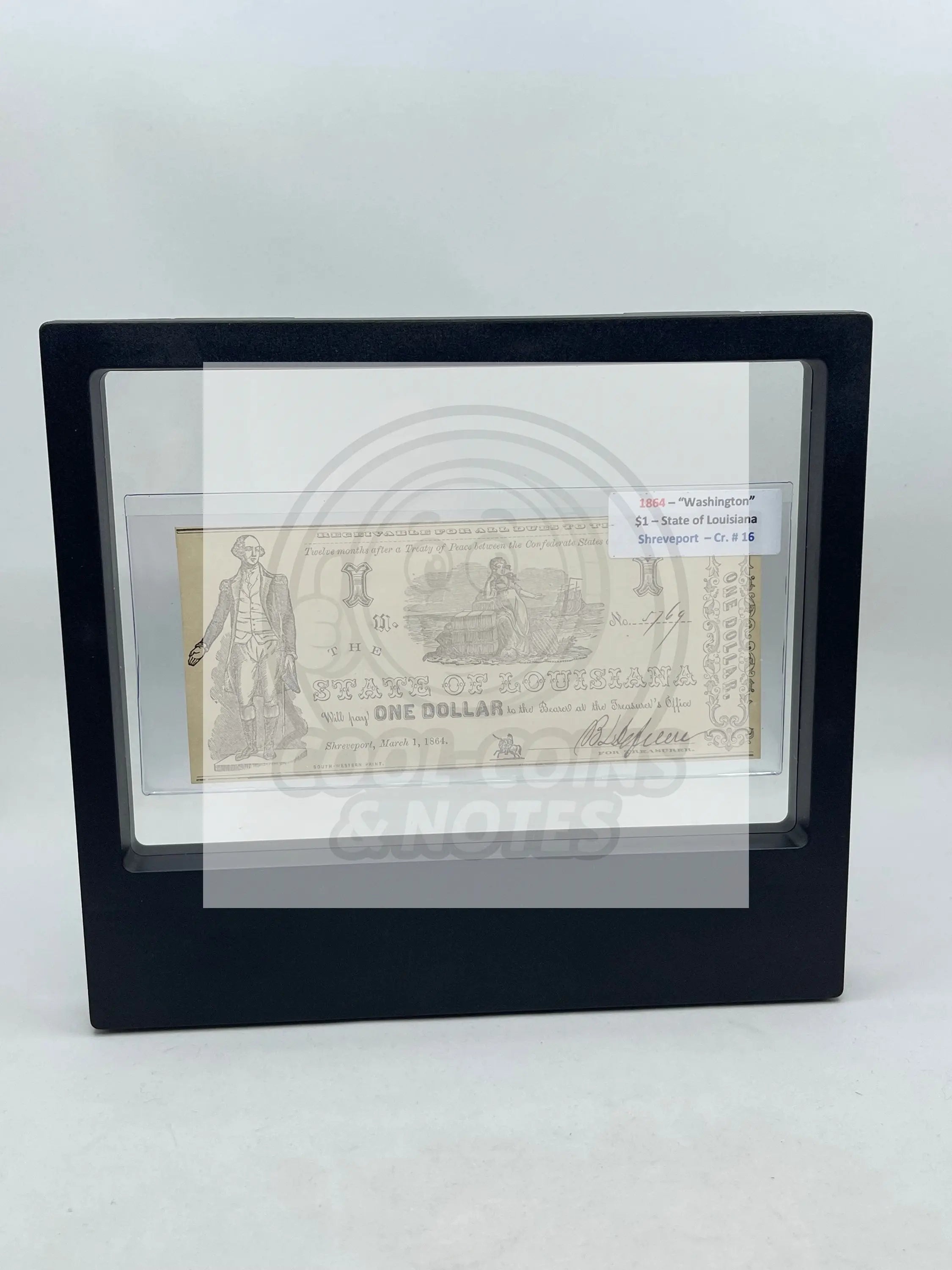 Note Display 7-3/4” x 7” x 3/4” - Cool Coins & Notes