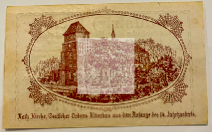 Notgeld Neuteich Danzig 50 Pfennig 1920 Germany UNC - Cool Coins & Notes