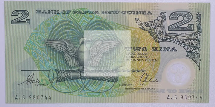 PAPUA NEW GUINEA, 2 KINA, polymer, 1996, P-16 (16b) UNC - Cool Coins & Notes