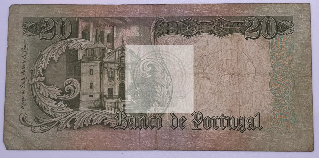 PORTUGAL 20 Escudos 1964 P-167, Used World Banknote - Cool Coins & Notes