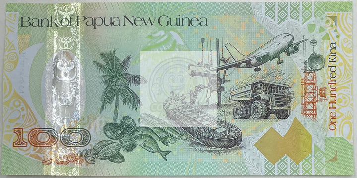 Papua New Guinea 100 Kina Banknote, 2008, P-37, UNC, Commemorative - Cool Coins & Notes