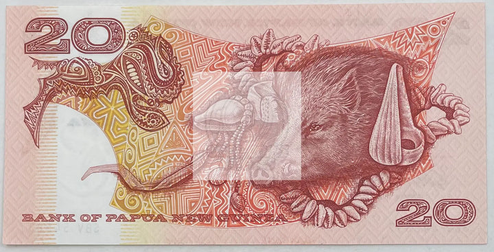 Papua New Guinea 20 Kina Banknote, 1989-1992 ND, P-10a, UNC - Cool Coins & Notes