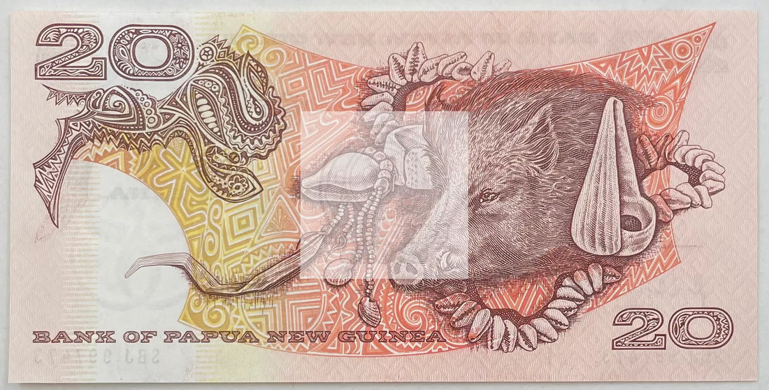 Papua New Guinea 20 Kina Banknote, 1998 ND, P-10c, UNC - Cool Coins & Notes