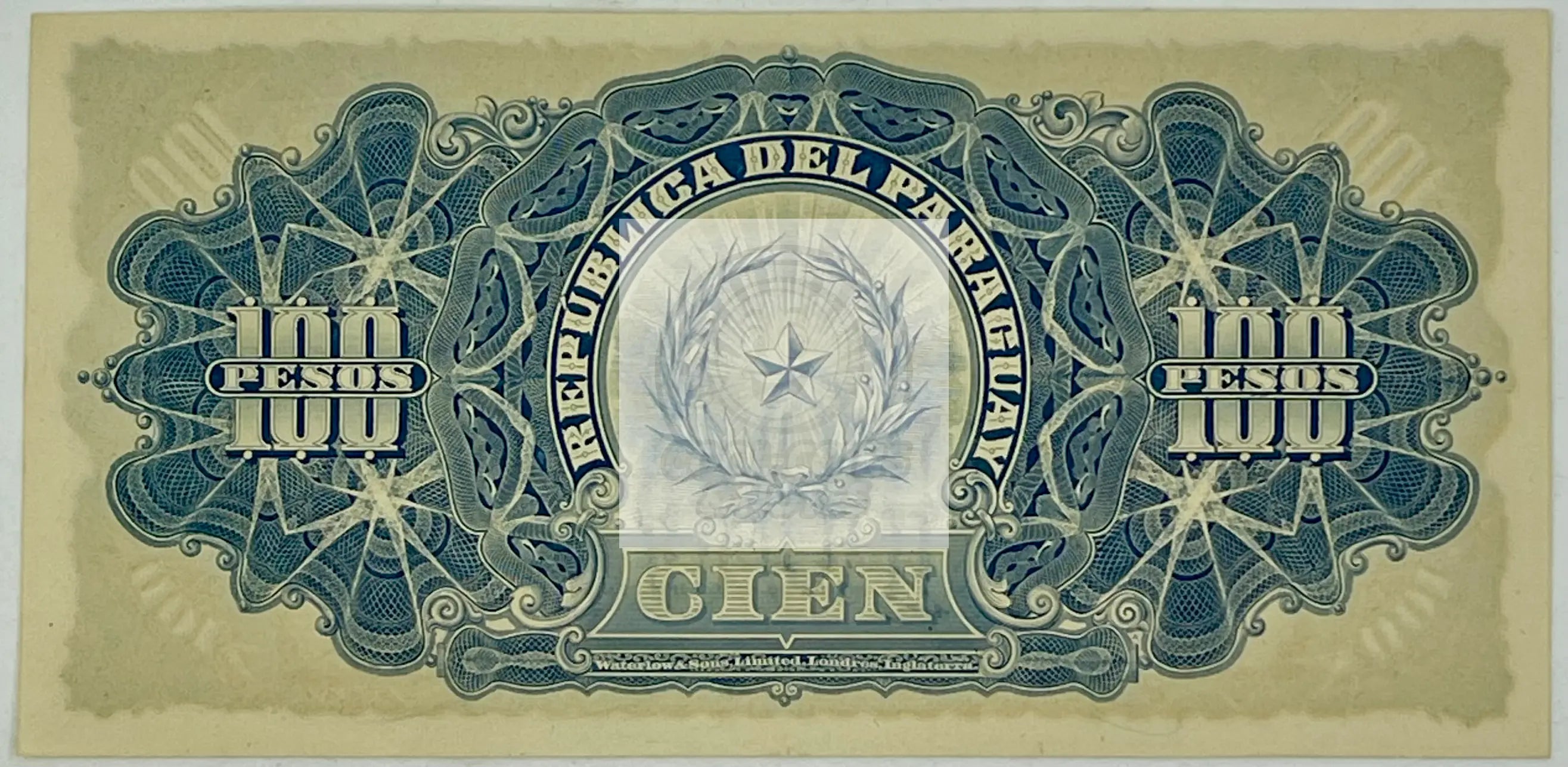 Paraguay 1907 100 Pesos P-159a.3 UNC World Banknote - Cool Coins & Notes