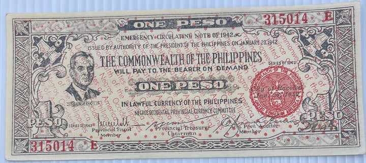 Philippines 1942 1 Peso P-S646a UNC WW2 UNC World Banknote - Cool Coins & Notes