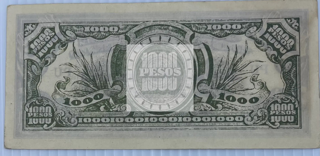 Philippines 1945 1000 Pesos P-115d AU WW2, World Banknote Currency - Cool Coins & Notes