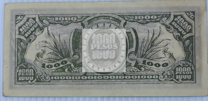 Philippines 1945 1000 Pesos P-115d AU WW2, World Banknote Currency - Cool Coins & Notes